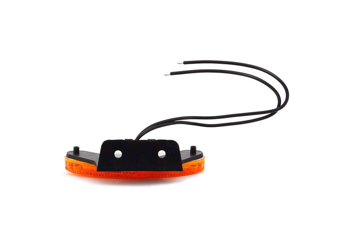 FEU SIDE-MAKER ORANGE LED + ÉQUERRE 12/24 V - CABLÉ 200 MM